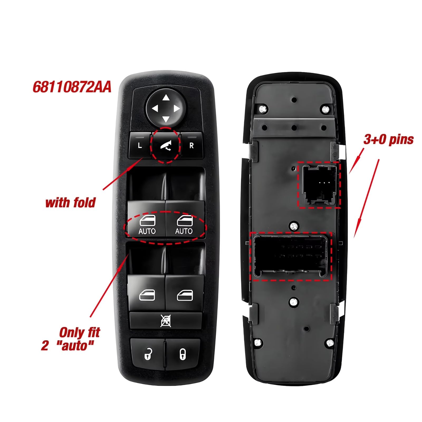 Interruptor de ventanilla Compatible Con Chrysler Para Town