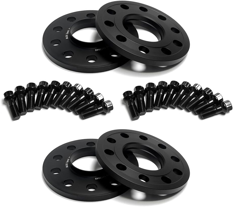 4Pcs 12MM PCD 5x112 CB66.5 Hub Centric Wheel Spacers Forged Aluminum Alloy 6061 T6 with Bolt M14x1.5 for Mercedes Benz B Class W245 W245 Restyling W246 W246 Restyling