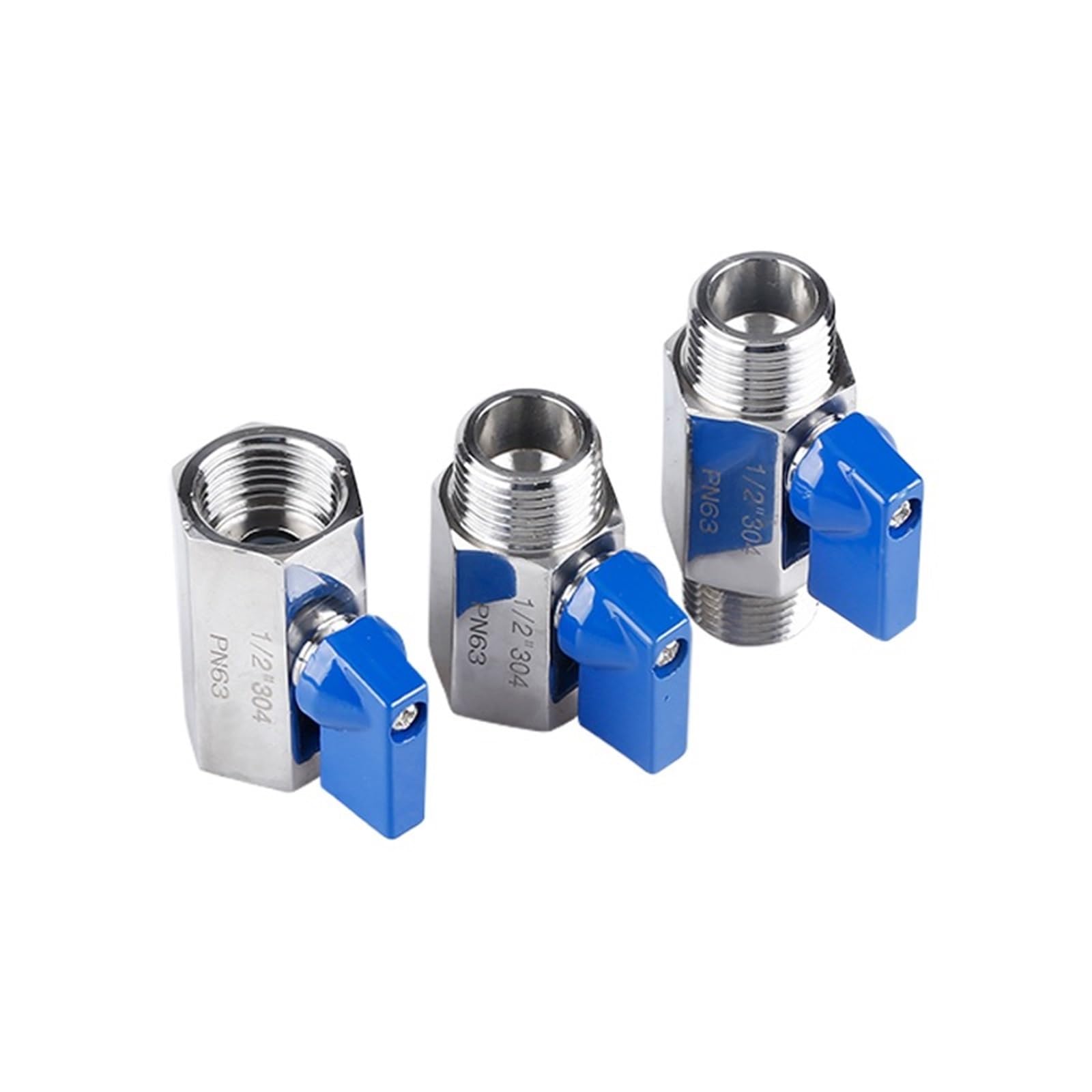 1 mini válvula de bola BSP de 0.12 a 1 pulgada, acero inoxidable SS304/316, roscas hembra/macho, mango manual, para agua, aire, gas, cocina, uso industrial (0.25 pulgadas, SUS316-macho a hembra)