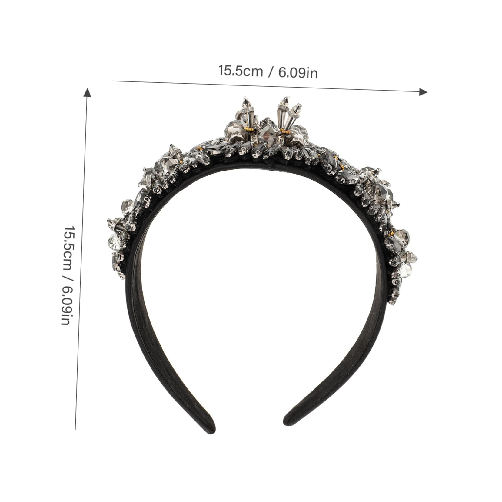 SOLUSTRE Stirnband Für Mädchen Im Barockstil Mit Diamantdeko Haarschmuck Aus Hochwertigem Material Flexibel Bruchfest Für Alltag Baden Und Partys