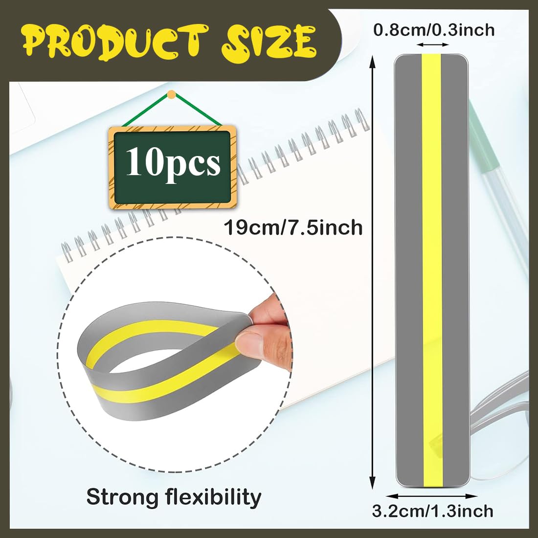 8 Segnalibri Guida Lettura Per Dislessia - Righelli Tracciatori Colorati - Foto 10