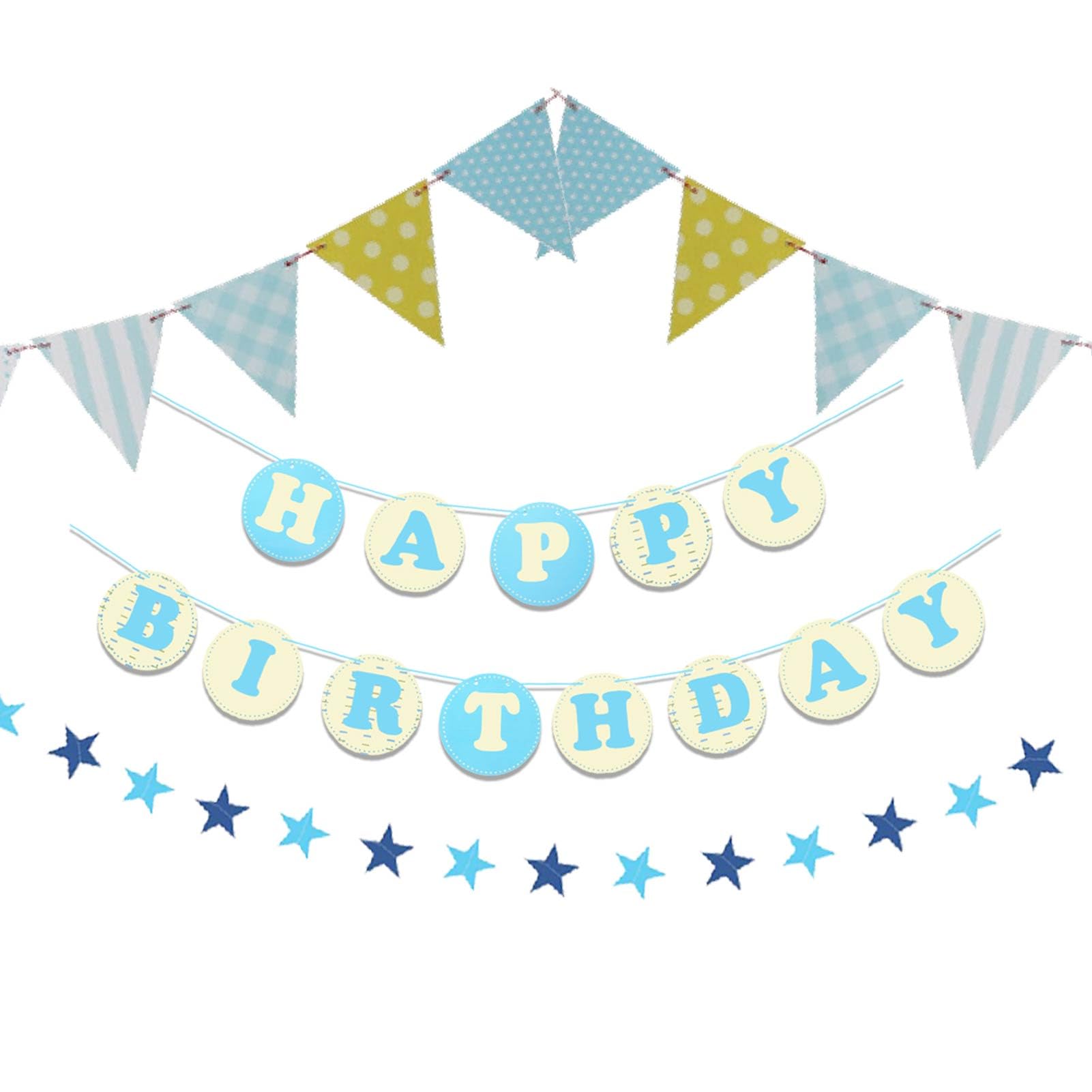 Amazon.co.jp: Happy Birthday パーティー バナー ガーランド