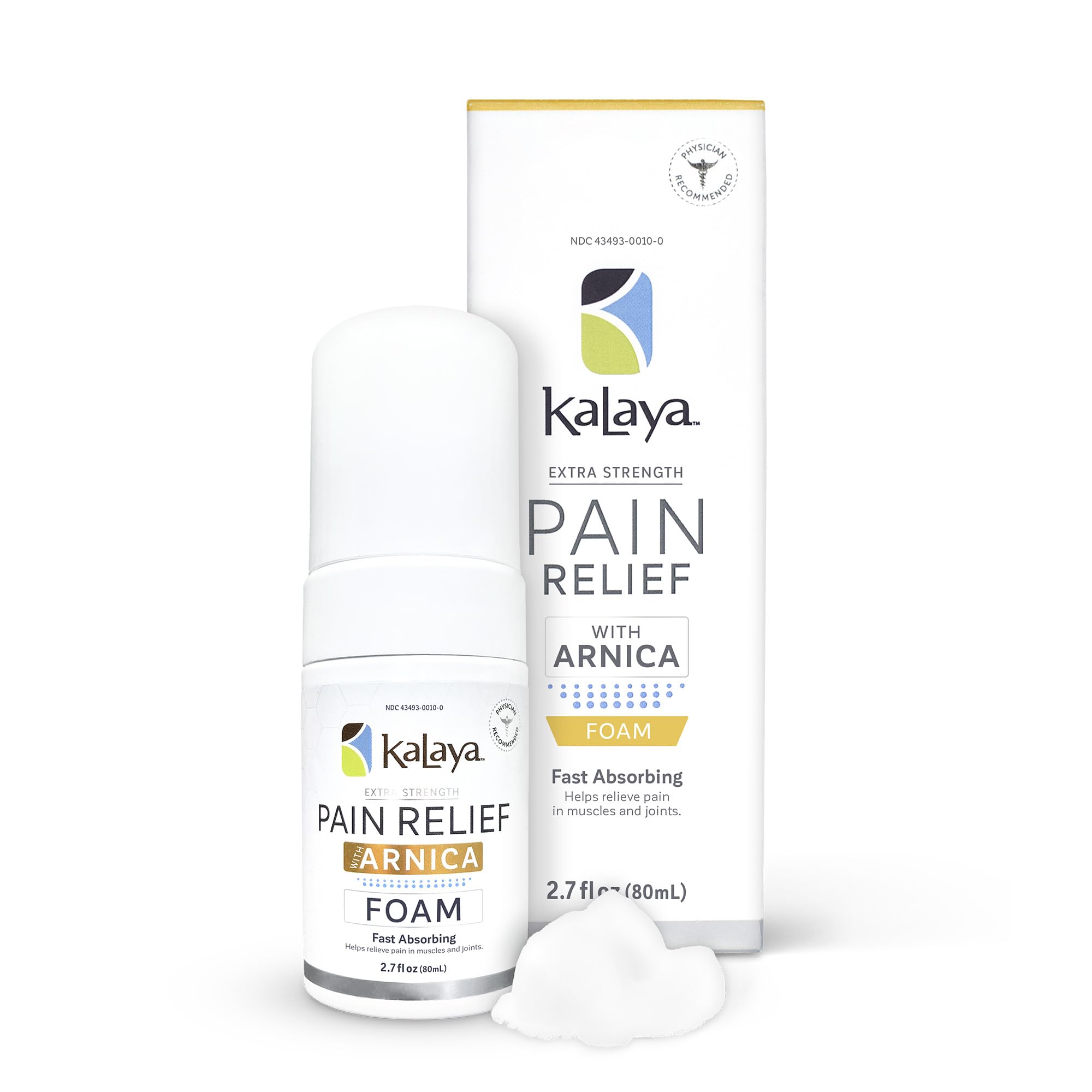Kalaya Naturals Extra Strength Pain Relief Foam with Arnica - Supports Pain Relief in Muscle & Joints (2.7 Ounces)