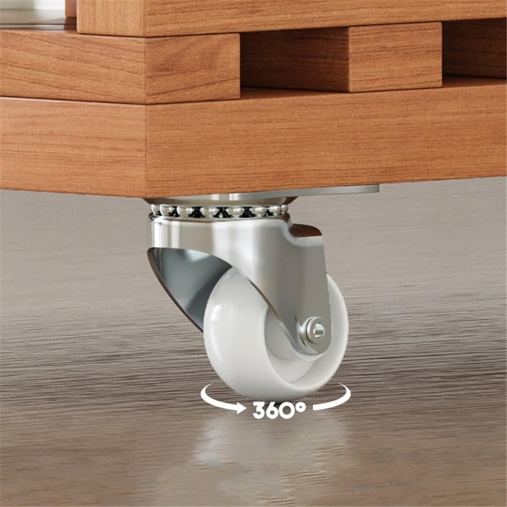 Office CPU Stand Office Storage Rack Portable Moveable PC Host Holder Bracket Shelf Heat Dissipation Rack with Wheels Accessories(Brown) (Natural)
