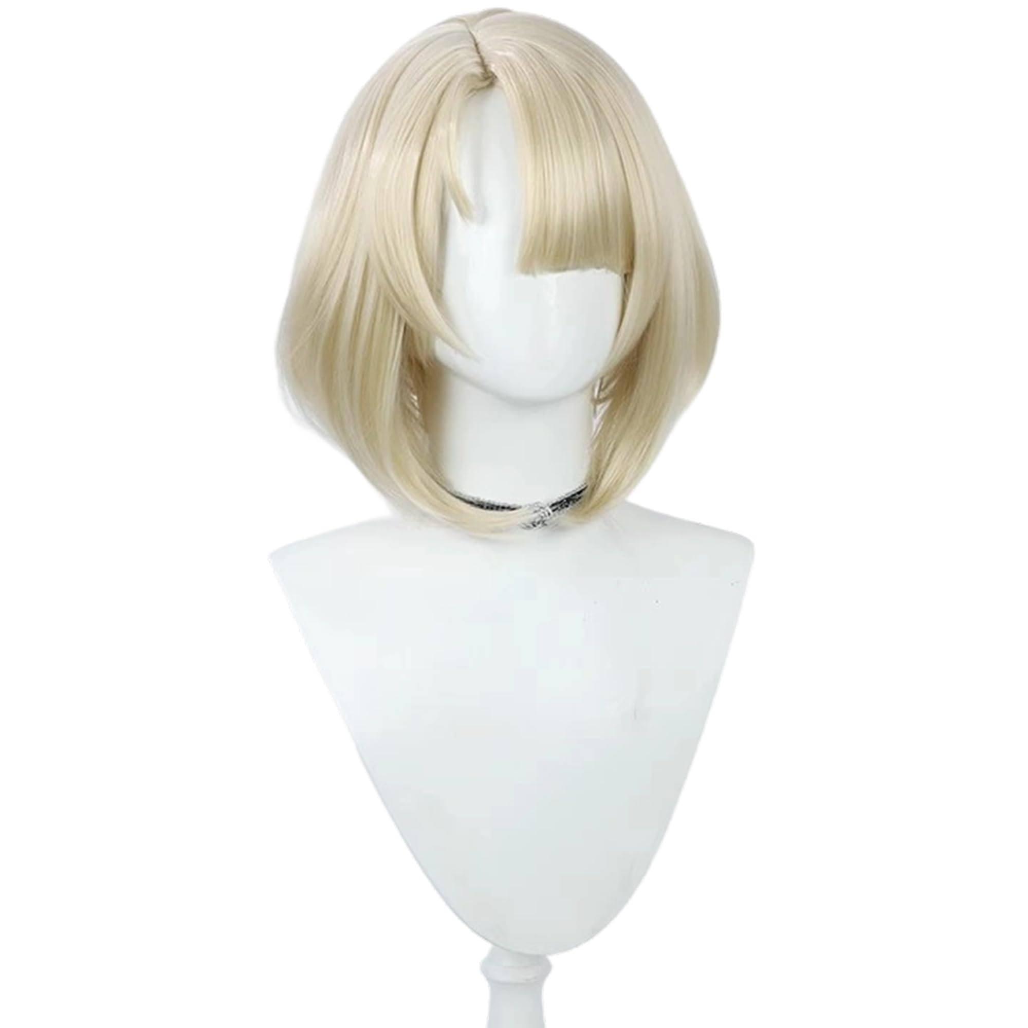 Blonde Bob Short Straight Cosplay Wig with Heat Resisitant Synthetic Hairs for Women Halloween Comic Con Replacement Wigs - Image 4