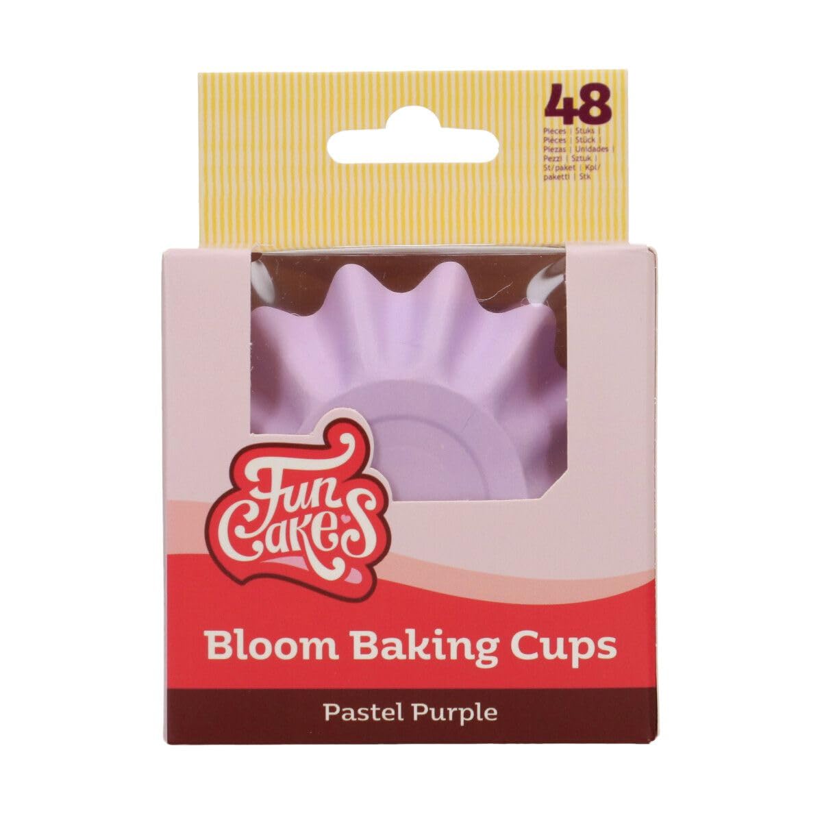 Funcakes Purple Pastel Bloom Baking Cases X 48