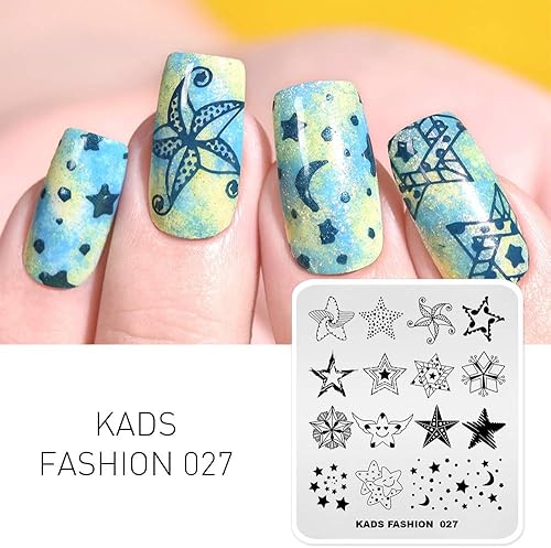 Miniatura 8 de KADS Nail Art Image Stamping Plates Guitar Pattern Music Fashion Image Plates DIY Plantilla de manicura (FA024)