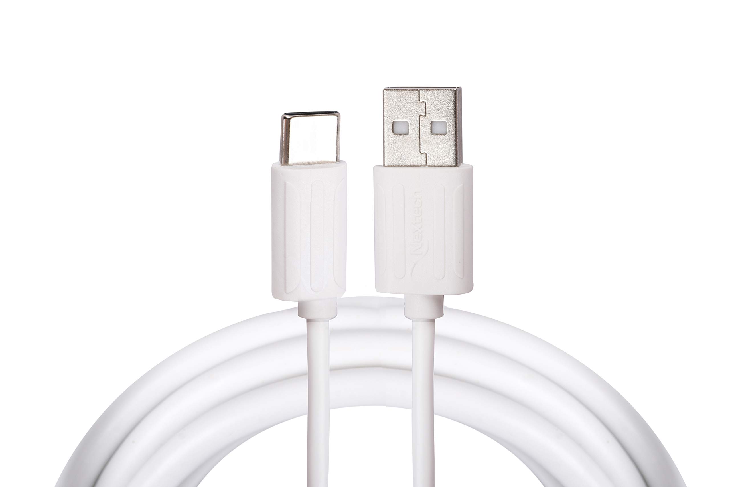 Nextech USB Type-C 2.0 Fast Sync & Charge Cable showing both USB-A and USB-C connectors.