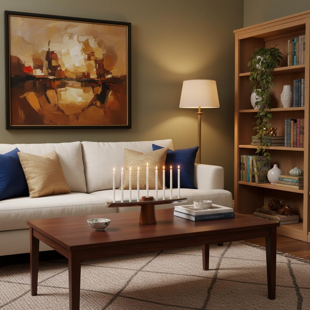 Amazon.com: nambe Classic Menorah | Hanukkah Menorah and Candle