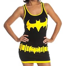 Batman Batgirl Womens Junior Miss Tank Top Shirt Short Mini Skirt Body Dress Small