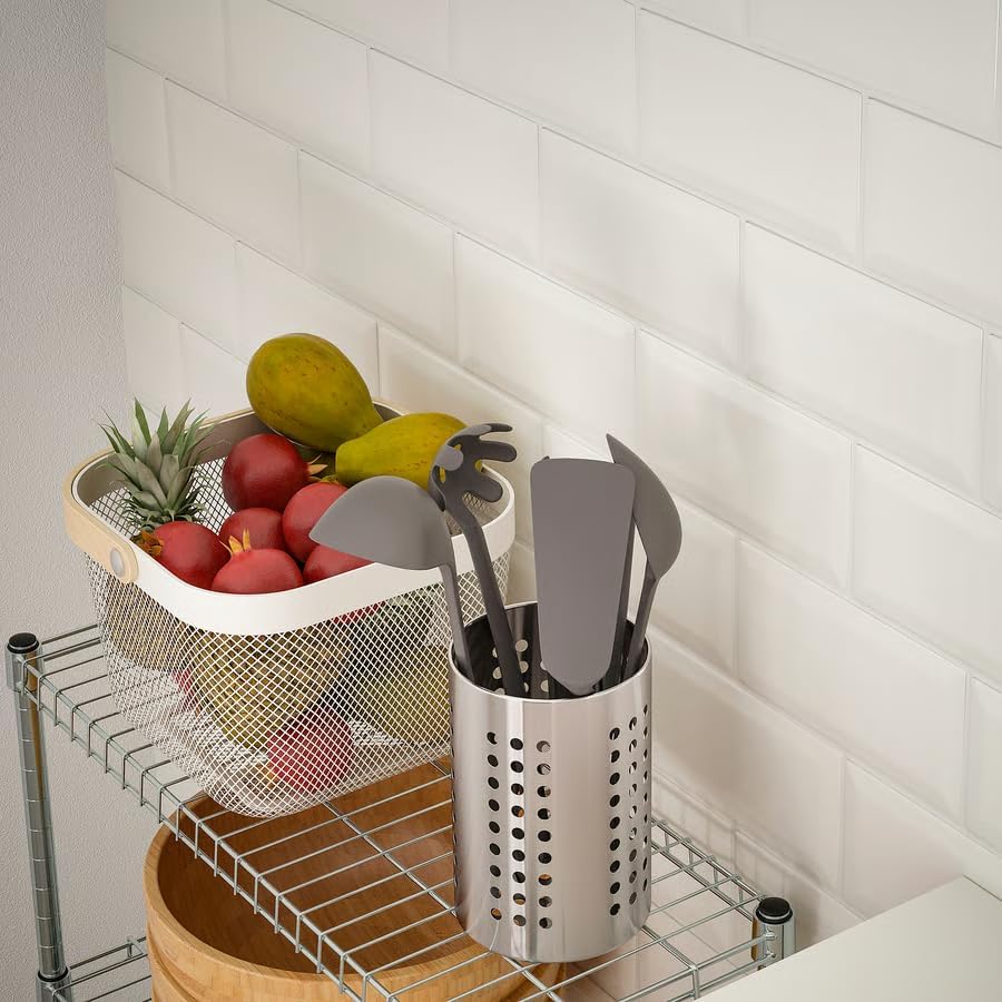 4-Tier Galvanized Metal Shelf Unit, Adjustable Storage Rack for Kitchen, Bathroom, or Hallway, Heavy Duty & Rust-Resistant, 23.6'' W x 9.7''D x 30.37''H