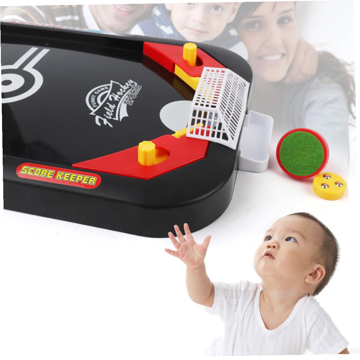SOIMISS Jeu de Hockey sur Glace de Table pour Garçon et Filles | Baby-foot, Plastique, Jeu D’éveil Interactif, pour Garçon et Filles et Moments Parent-garçon et Filles