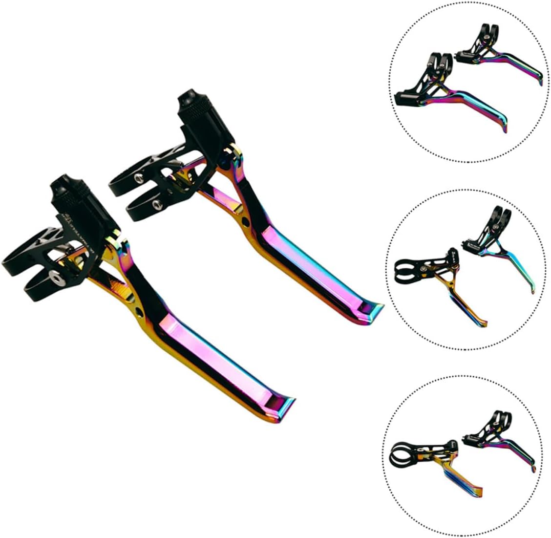 Aluminum Alloy Dual-Pivot Brake Lever Bike Brake Handle Cycling Part Lightweight Hollow Road Mountain Bike Brake Lever for Adult Bicycles