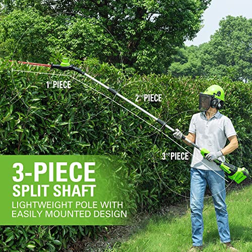 Image of Greenworks 40V 10 in Pole Saw, Hedge Trimmer Kit, Tool Only