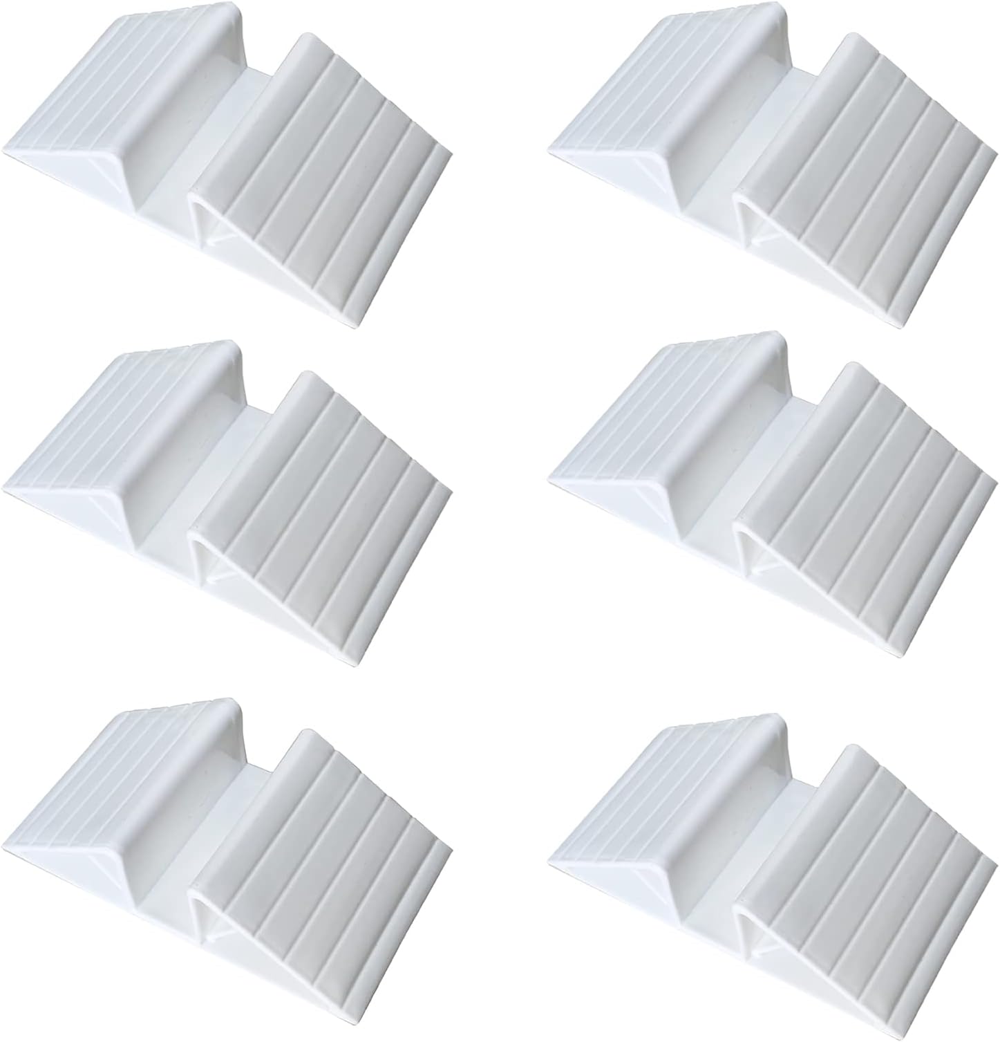 6-Piece pet gate Fence Support feet Plastic Triangular Isolation Fence Reinforcement Accessories freestanding Dog gate Fence Panel Suitable for Configuration of Wooden Dog(White)