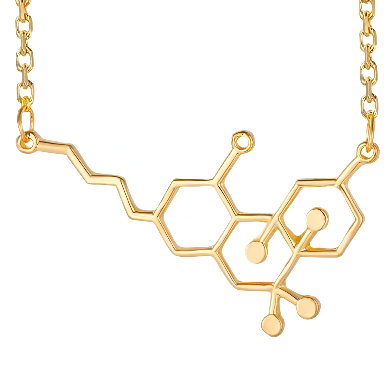 Collier formule chimique sérotonine accessoire idéal pour look de bureau