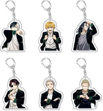 Set of 6 Anime Wind Breaker Acrylic Keychain Haruka Sakura Pendant Key Chain