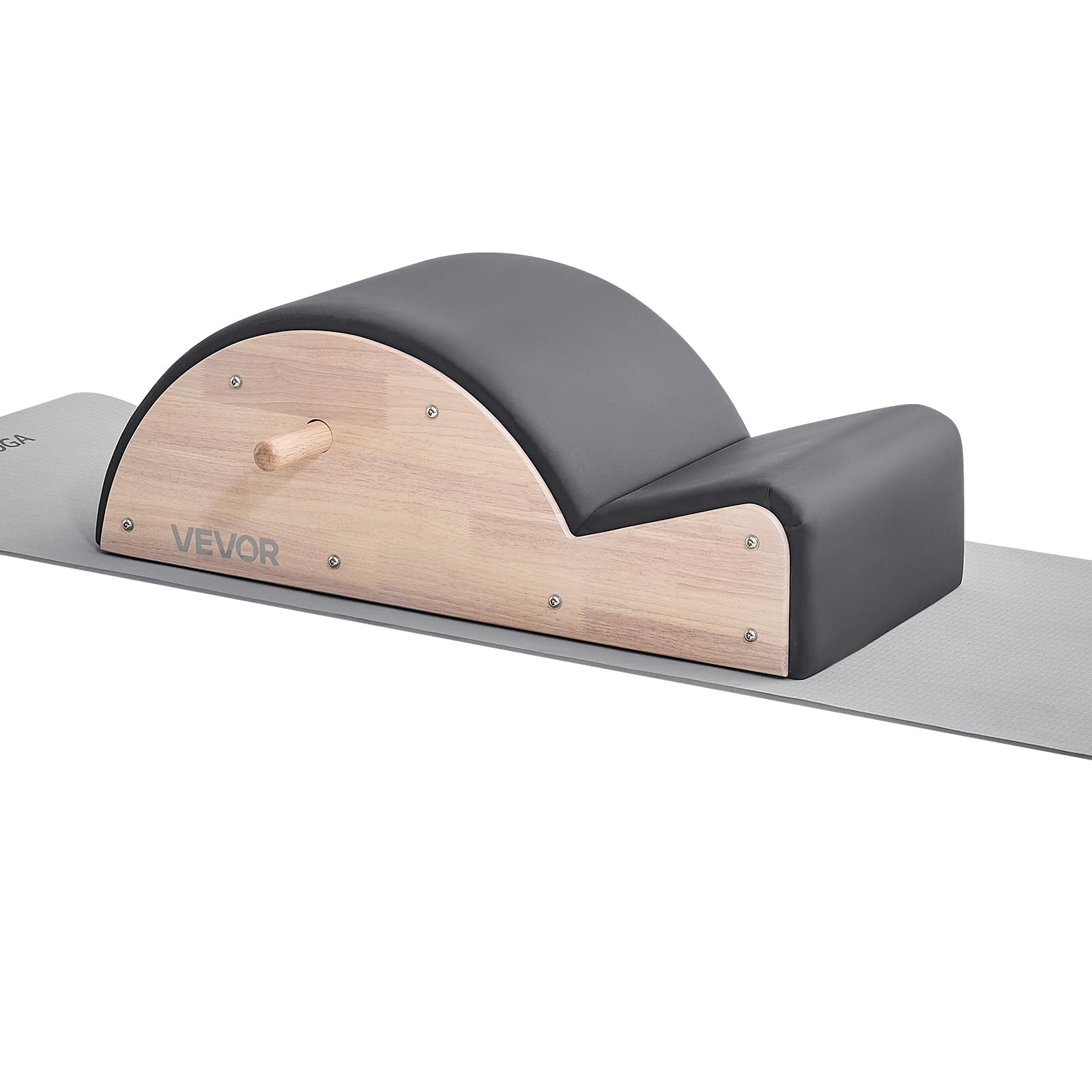 VEVOR Correcteur de Colonne Vertébrale Pilates, Arc Pilates en Bois d'Hévéa, Accessoire Yoga, Exercices Équilibre Étirement Renforcement Tronc