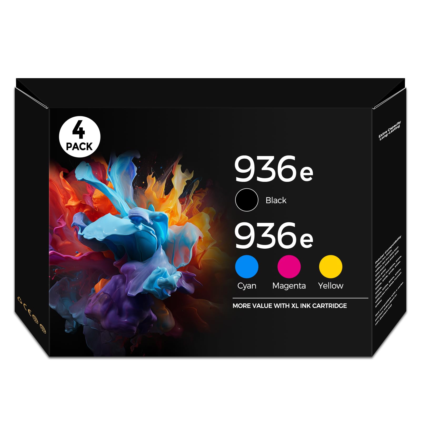 Photo 1 of Cydenul 936XL Ink Cartridges, 4-Pack High Yield