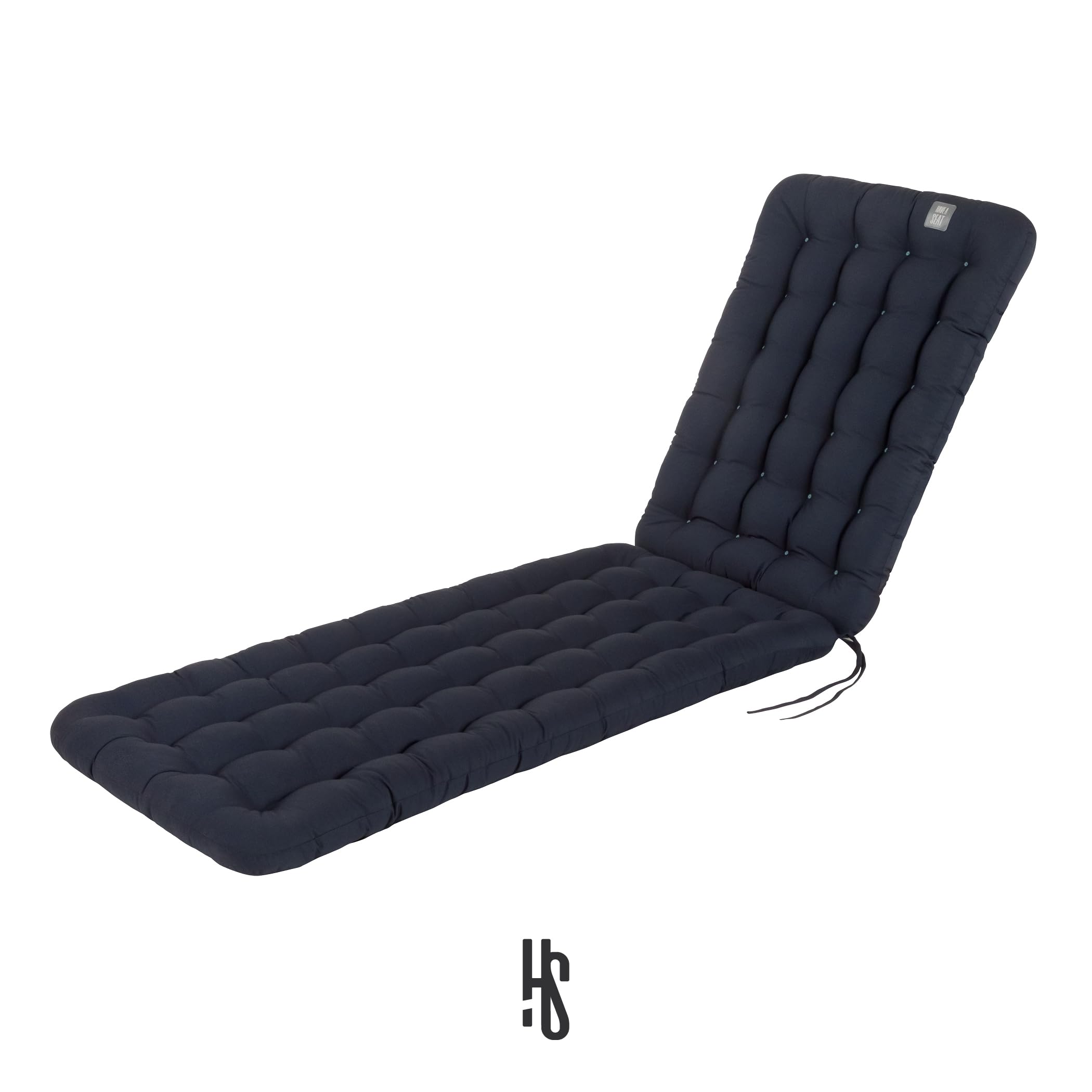 Auflage für Deckchair 180x50 cm - Bequeme Liegestuhl Auflage, 8 cm Dick - Waschbar bis 95°C, Orthopädisch, Wetterfest - Made in Germany (180x50 cm, Marine Blau)