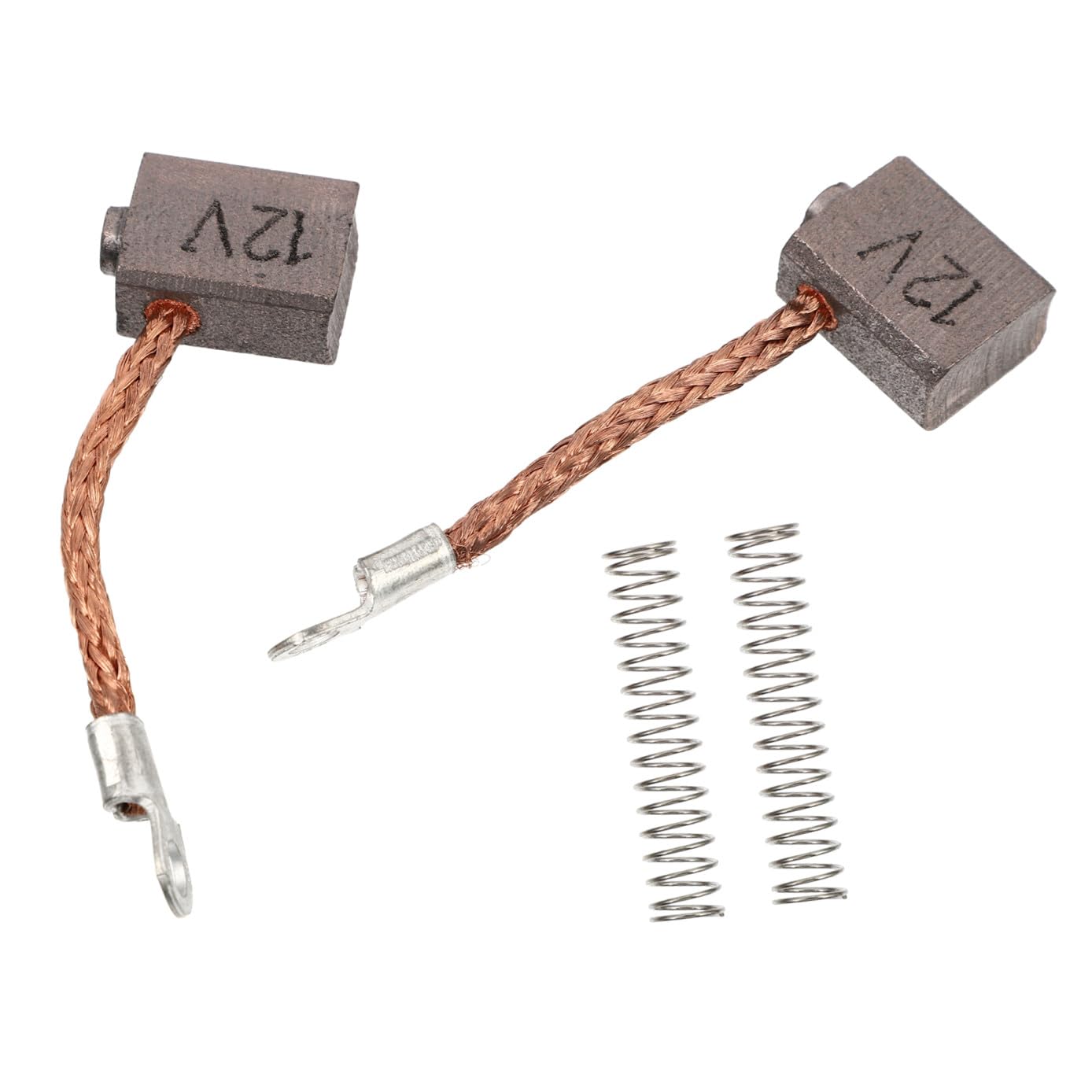 Escobillas de carbón para motor eléctrico de arrastre, juego de 2 unidades con resortes