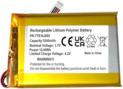 Reemplazo de batería recargable de 3500 mAh 3.7 V para Vtech VM909HD VM910HD RM7764HD RM7764-2HD Video Baby Monitor de 7 pulgadas con pantalla de