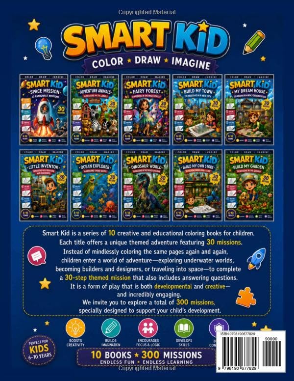 Smart KId: Fairy Forest :A Creative Coloring and Activity Book to Color, Draw, Design, and Imagine Your Own Home – 30 Fun Missions for Kids Ages 6–10 image 3