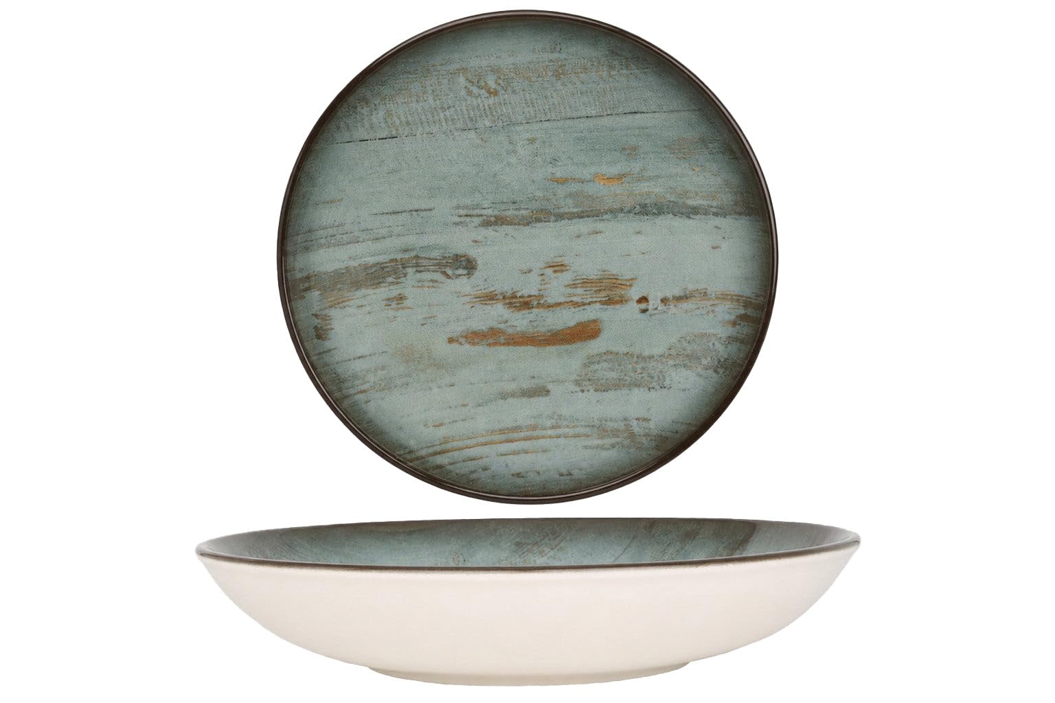 Bonna Platos hondos - Madera - Porcelana - 25 cm (1300cc) - juego de 6