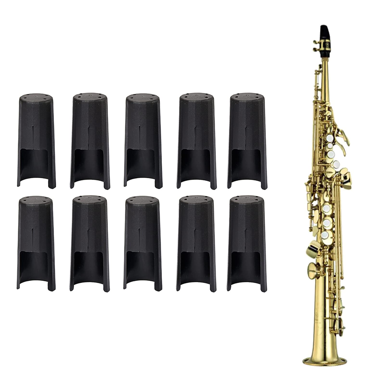 Holzblasinstrument 10Pcs Saxophon Mundstück Schützen for Holzblasinstrument Anfänger Professionelle Saxophon Ersatz Zubehör