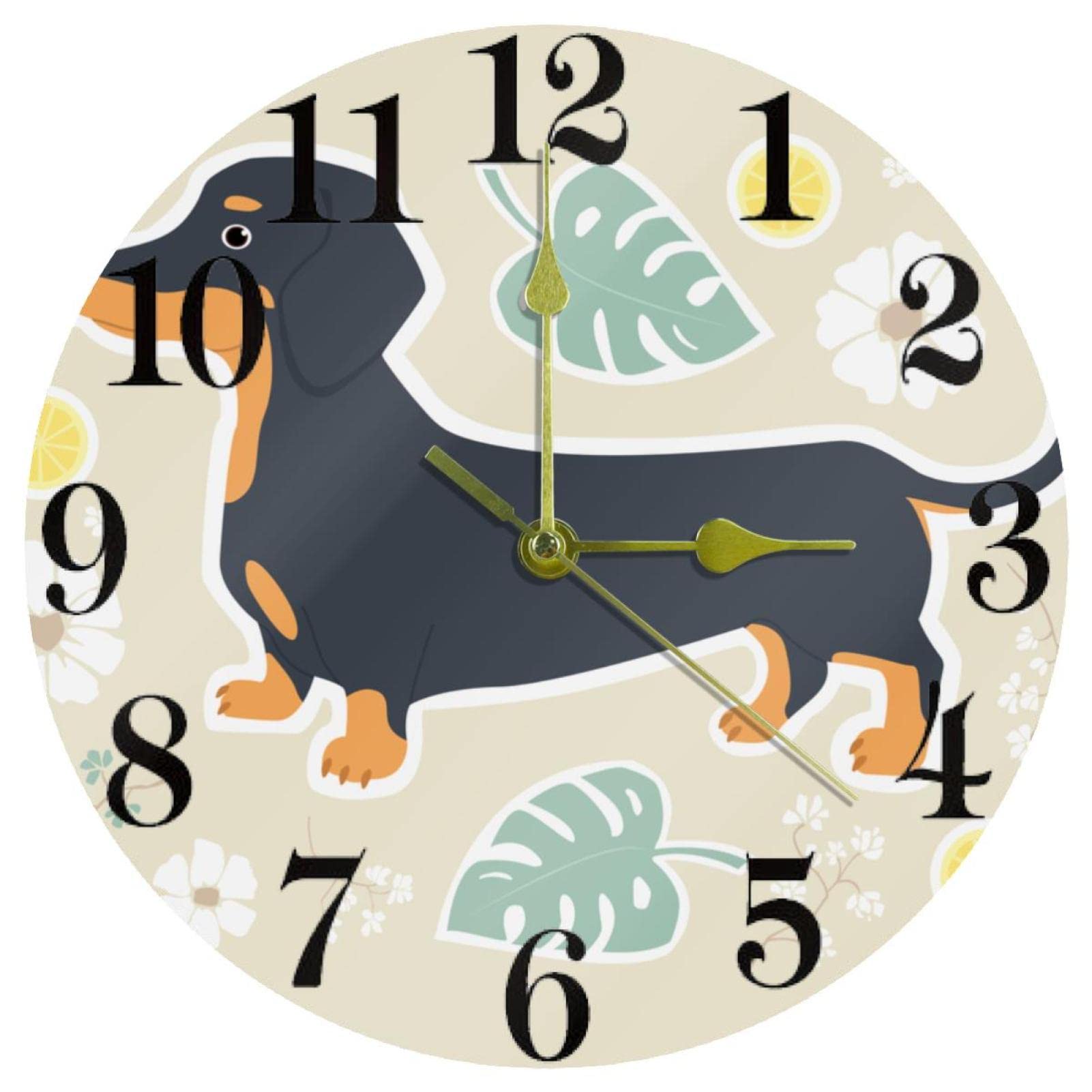 Horloge murale teckel quartz 25cm silencieuse pour cuisine