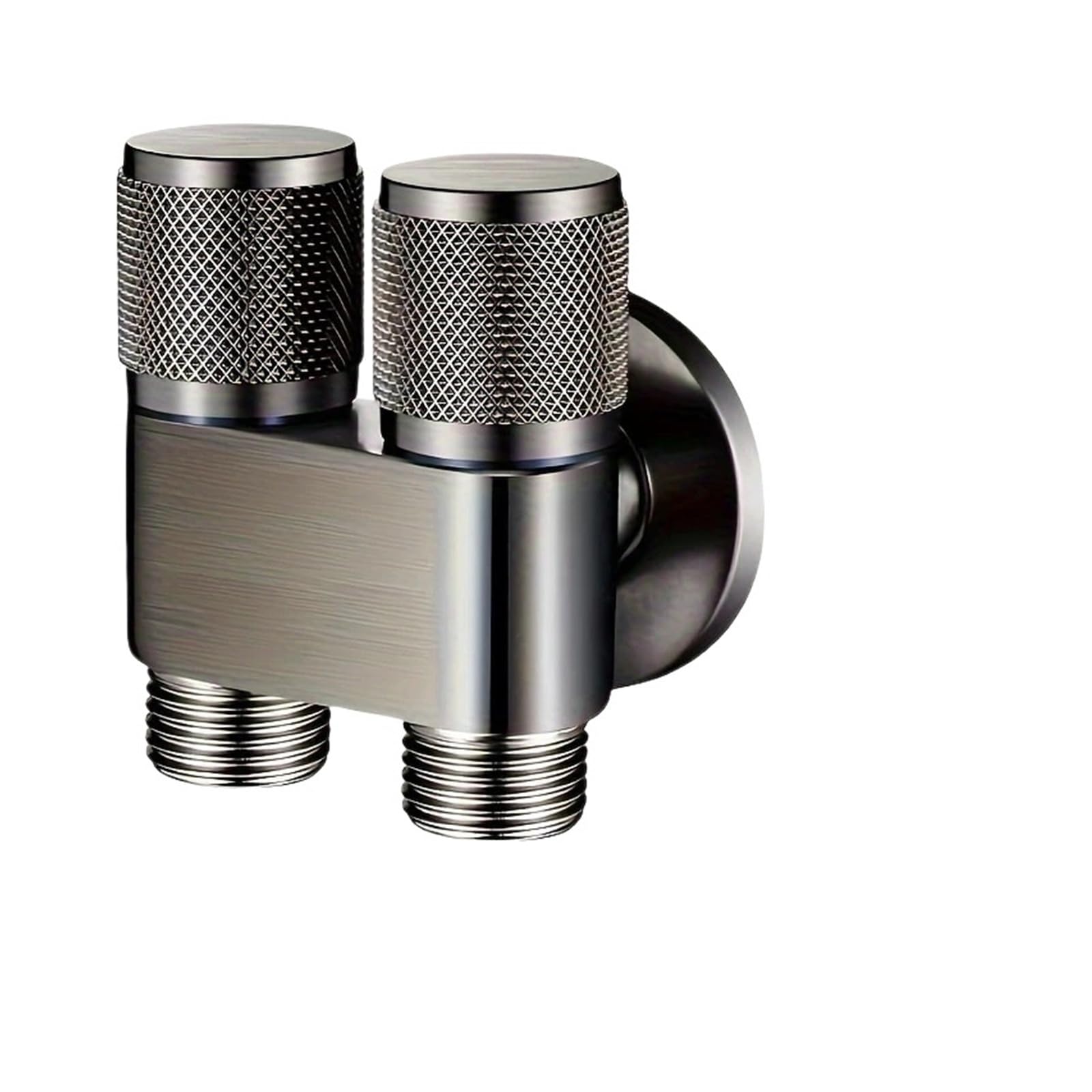Bvhisehp Grey Stainless Steel Anti Backflow Dual Control Angle Valve Universal Thread Water Stop Valve For Toilet