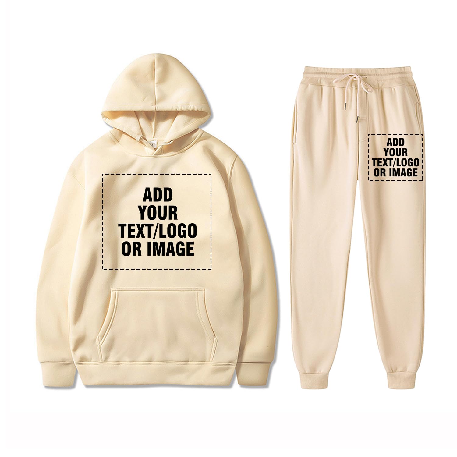 Mowbeat Custom Sweat Suit Hoodie Sweatshirt Pullover Personalized Long Sleeve Customization Sweater Sweatpants