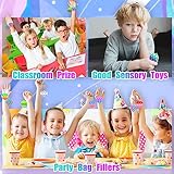 TOANWOD 30PCS Party Bag Fillers for Kids: Party Favours Pop Bubbles Fidget Toys - Mini Pop Poppet Keyring Pinata Fillers - Multipack Birthday Class Gifts for Girls Boys - Image 5