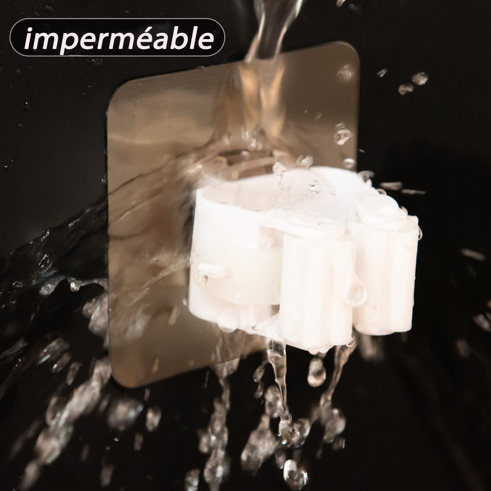 XIANGLONGY 6 Pièces Sans Percage Porte Balais Mural, Support Balais Mural pour la Cuisine, L'escalier, La Salle de Bain, Le Garage - 3