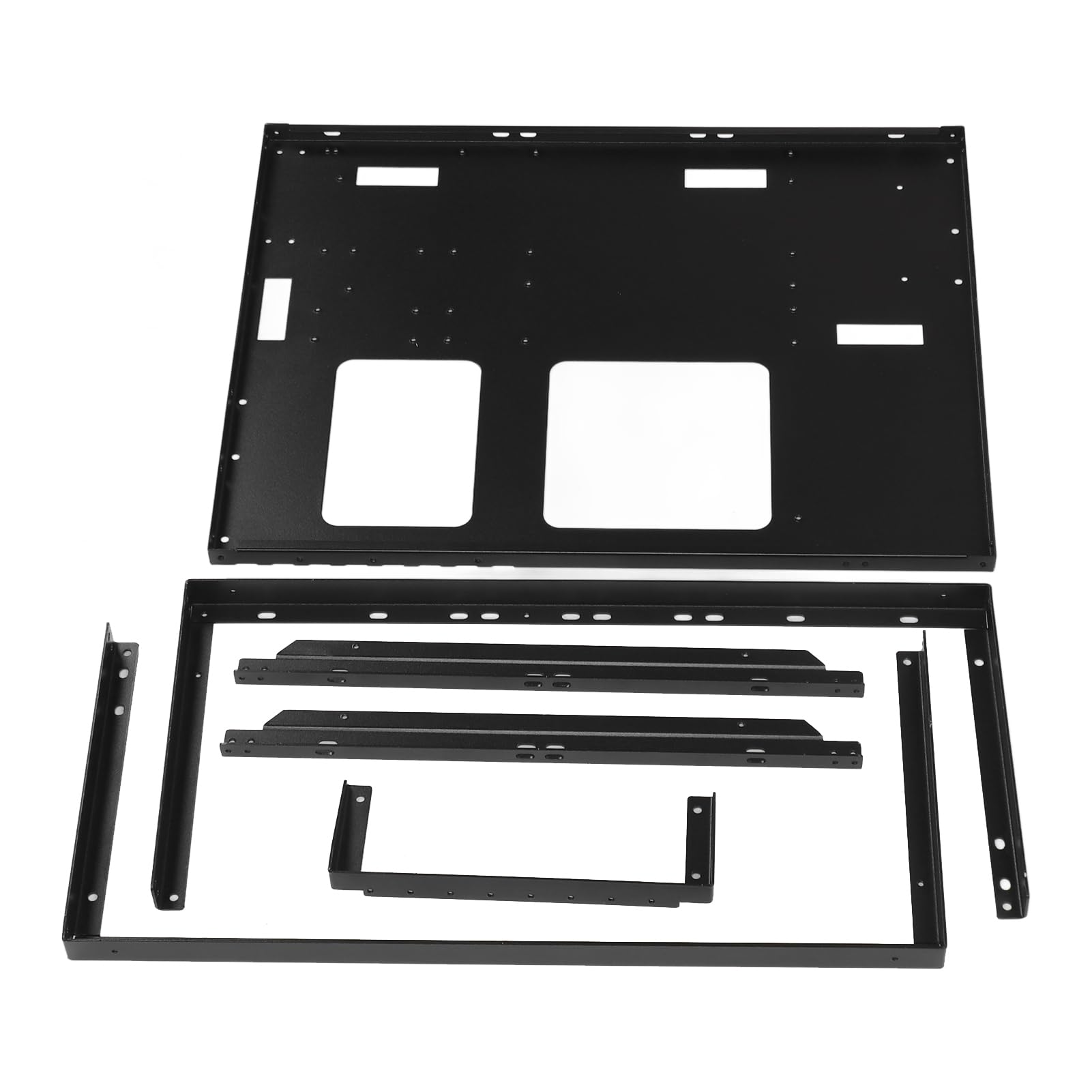 Otwarta Obudowa ATX Rack Stylowa Konstrukcja Obsługuje Płyty Główne EATX ATX MATX ITX do Samodzielnego Montażu Gier Płyta Stalowa 435x340x195mm