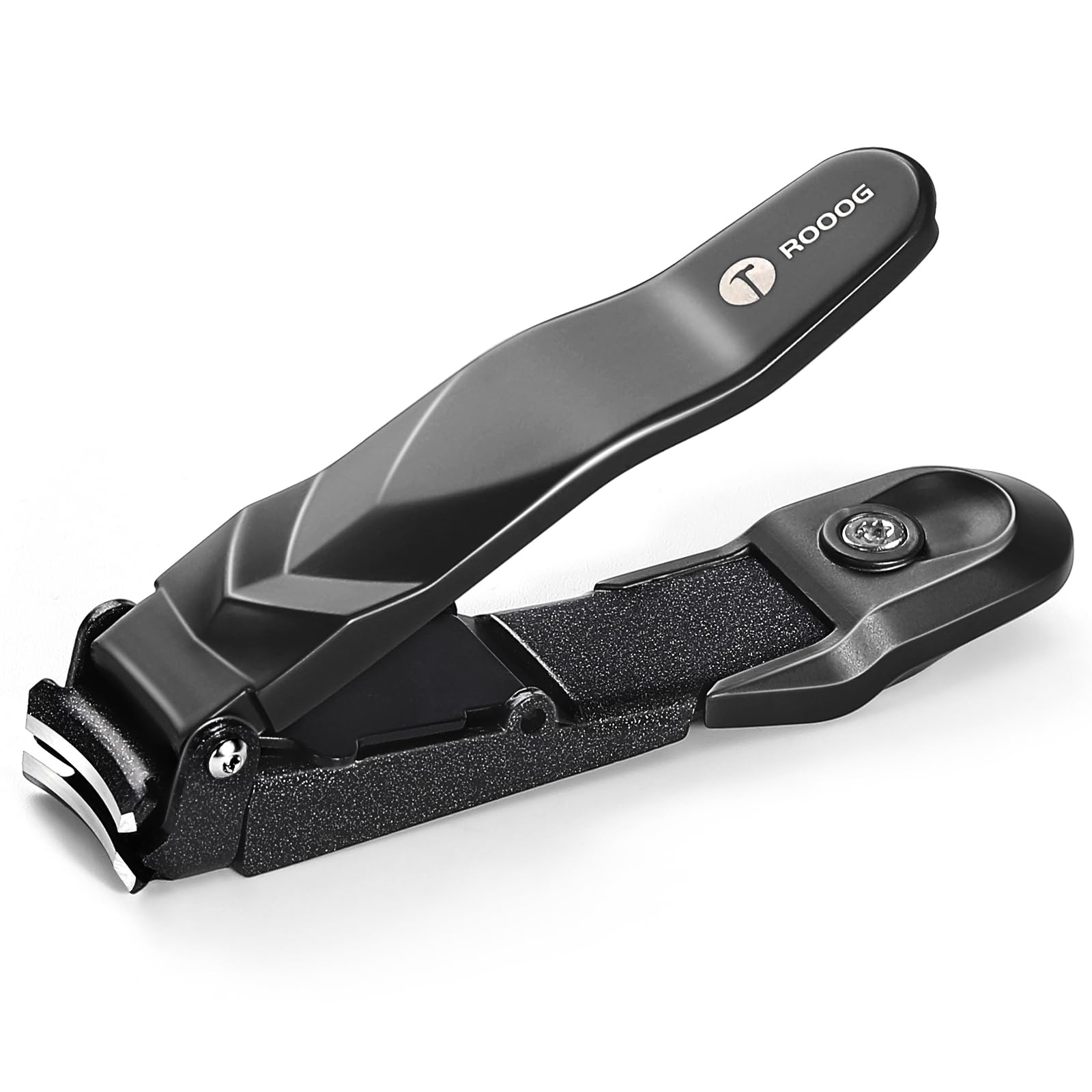 No Mess Nail Clippers with Catcher - Professional Heavy Duty Clippers for Men and Women Ultra Sharp Fingernail