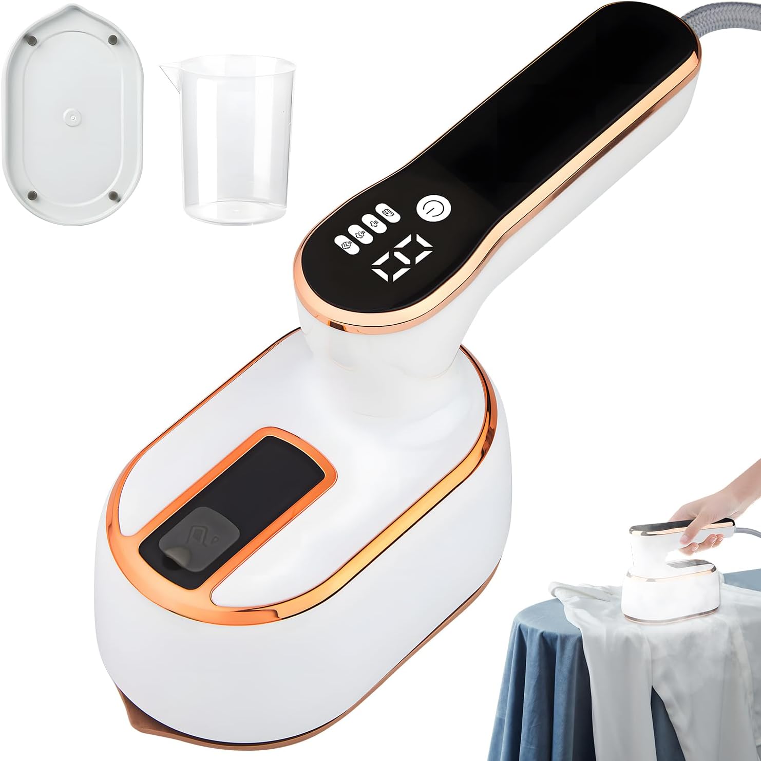 Upgrade Saker plus Steam Iron, 3 Steam Levels Clothes Steamer, 2-In-1 Steamer and Iron Professional Heavy-Duty Steam Travel Irons for Clothes, Suitable for Wool, Silk, Knitwear, Linen (White) Upgrade Saker plus Steam Iron, 3 Steam Levels Clothes Steamer, 2-In-1 Steamer and Iron Professional Heavy-Duty Steam Travel Irons for Clothes, Suitable for Wool, Silk, Knitwear, Linen (White)