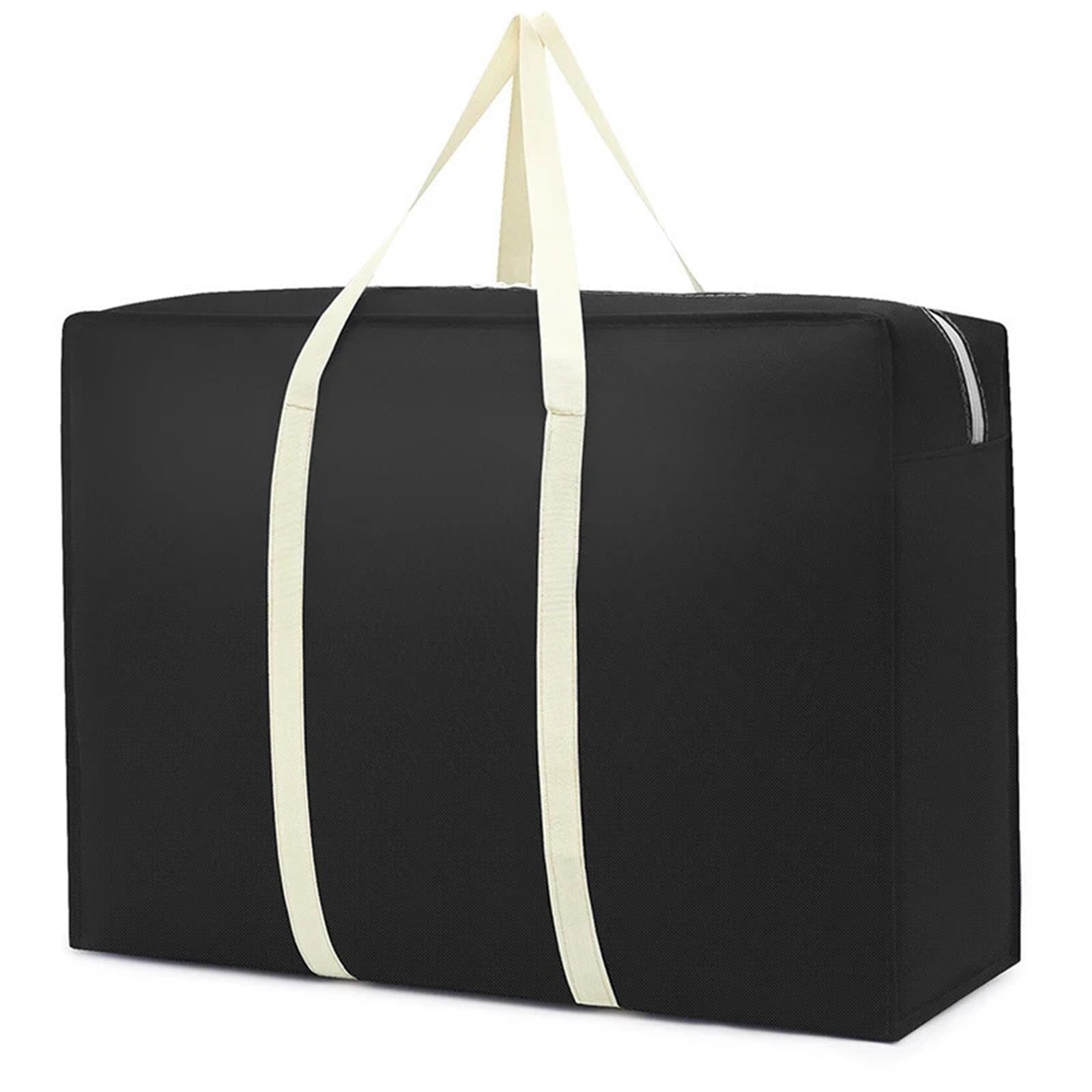Waterproof moving bag Large Capacity Clothes Storage Bag Portable Travel Waterproof Moving Luggage Closet Under-Bed Packing(Black2,S-50X25X30CM)