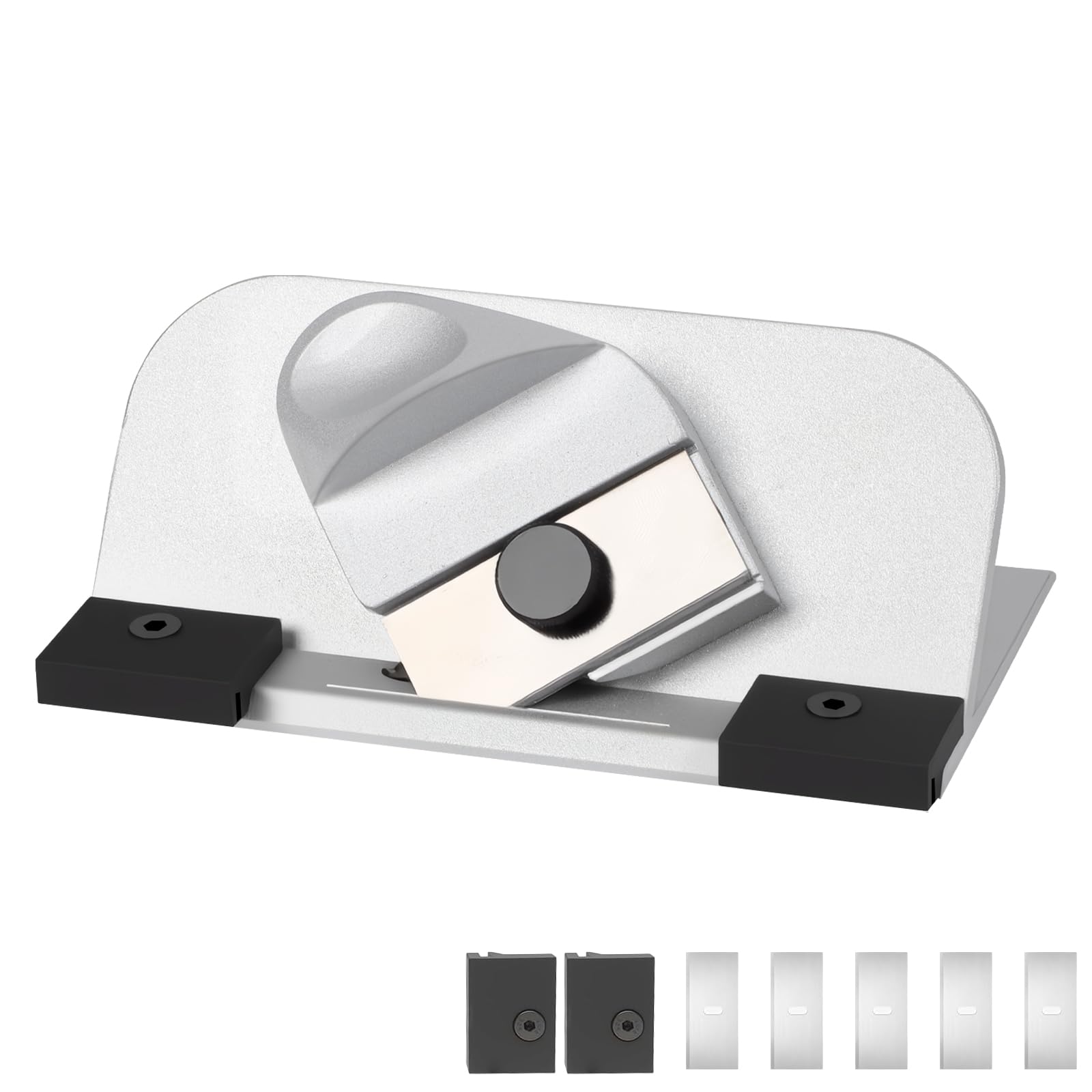 Coupe Biseauté Passe Partout, Cutter de Précision Rétractable 45° Coupe Passe Partout De Précision Outil de Coupe Ajustable Portable avec 5 Lames Incluses pour Encadrement Photos Scrapbooking