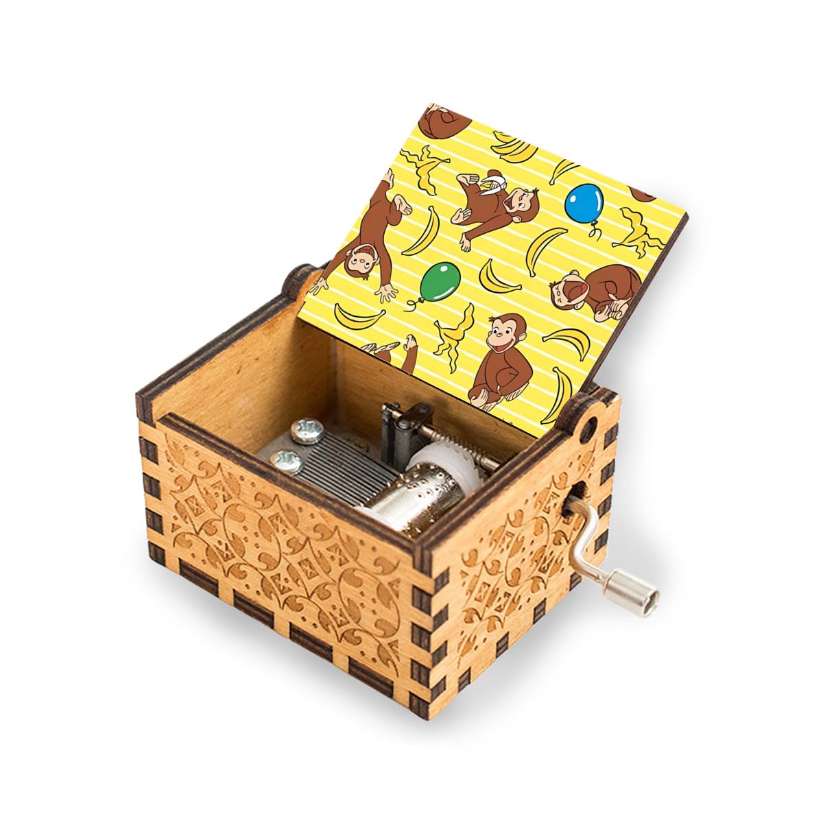 Amazon.co.jp: おさるのジョージ オルゴール 音楽ボックス 木製