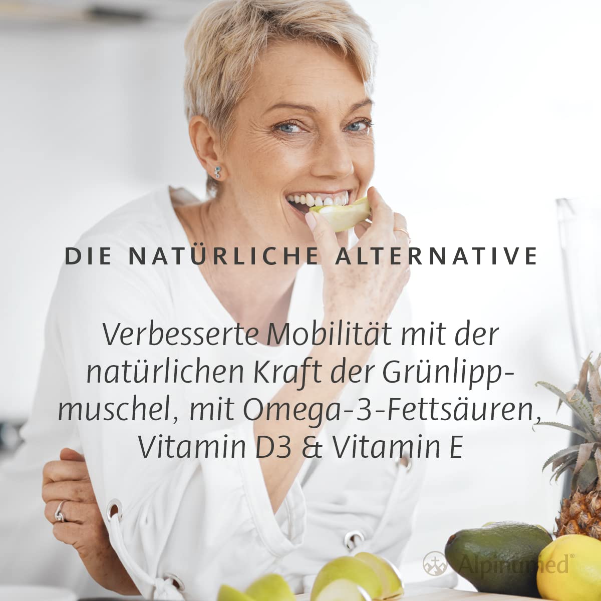Alpinamed® Mobilitätskapseln Forte – 60 Kapseln mit Grünlippmuschel, Omega-3, Vitamin D3 & E