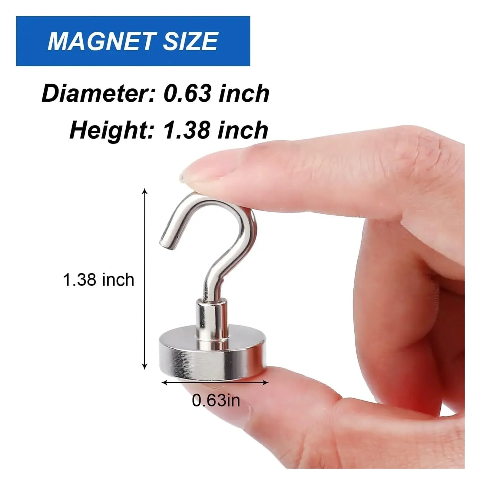 Ganci Appendiabiti 1-80 Pezzi Ganci Magnetici Resistenti Portaoggetti Multiuso For Cucina Domestica per bagno o cucina(40PCS)