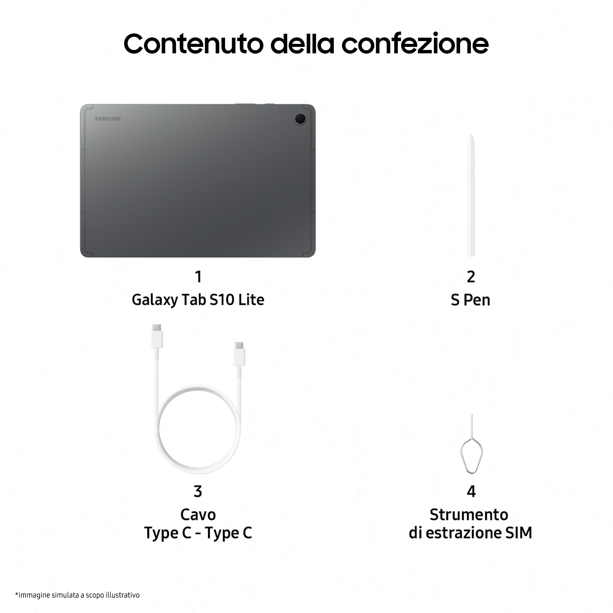 Samsung Galaxy Tab S10 Lite, 3 anni di garanzia, Tablet Android, WiFi, 6GB RAM, 128GB, 10.9" Dispaly LCD, S Pen, Android 15, Gray [Versione italiana]