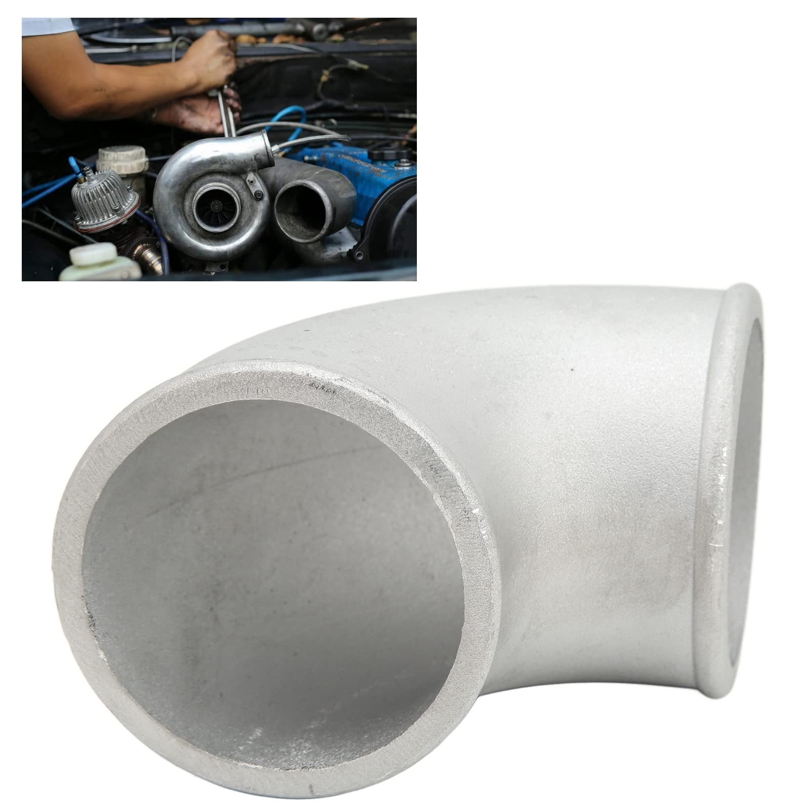 3 Pulgadas 75 Mm Codo de Admisión 90 ° Intercooler de Aluminio Fundido Tubo de Curvatura Apretada para Automóvil
