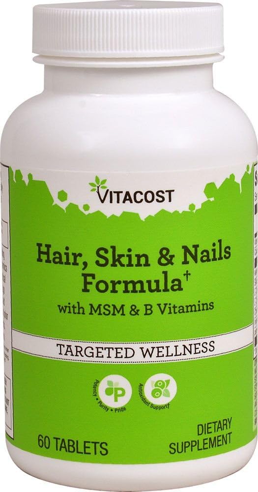 Vitacost Hair, Skin & Nails Formula with MSM and B Vitamins – 60 Tablets