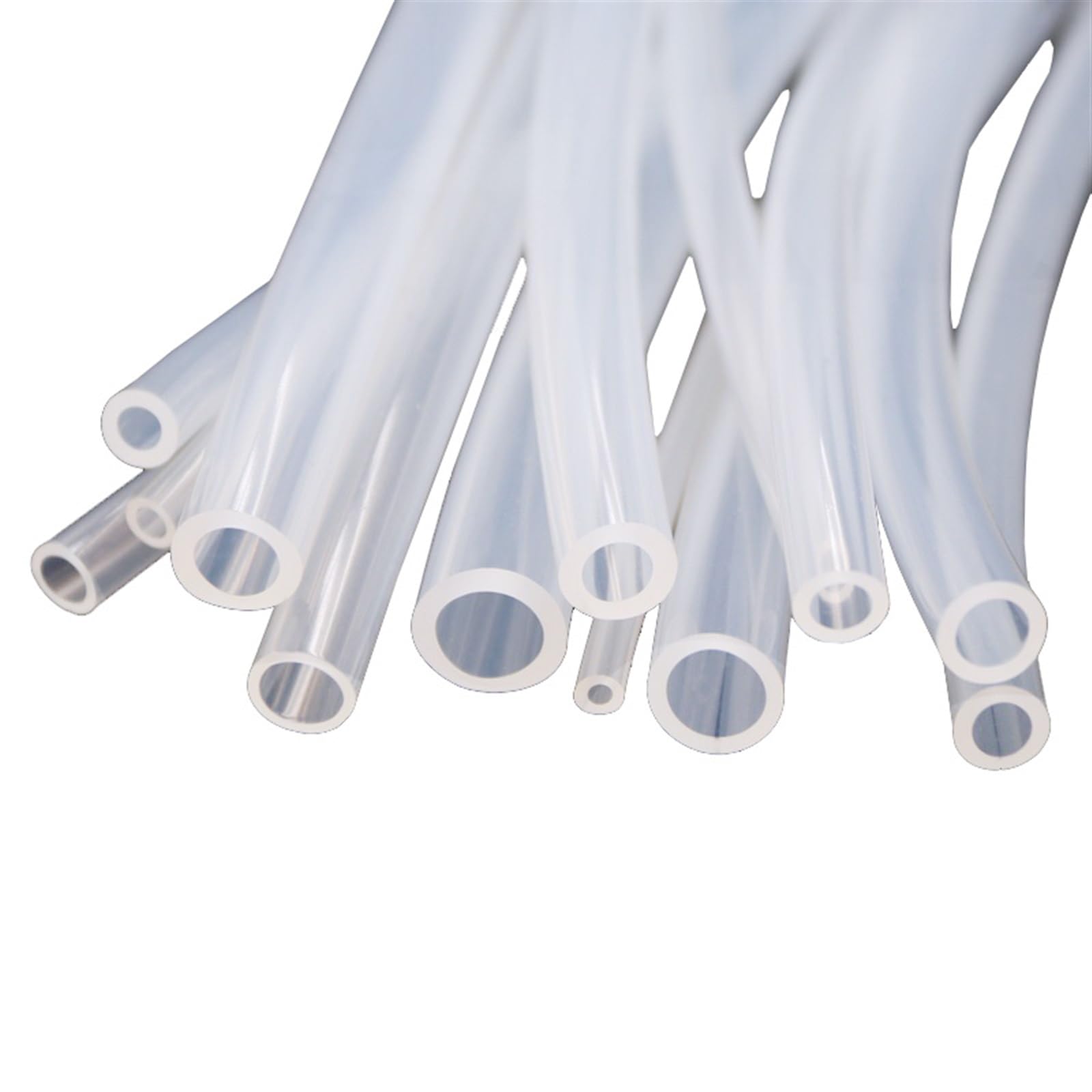 drain hose Food Grade Silicone Rubber Hose Transparent Flexible Silicone Tube Diameter 2mm 4mm 5mm 6mm 7mm 12mm 14mm 16mm Clear Tube water pump(Color:ID 8mm x 12mm OD)