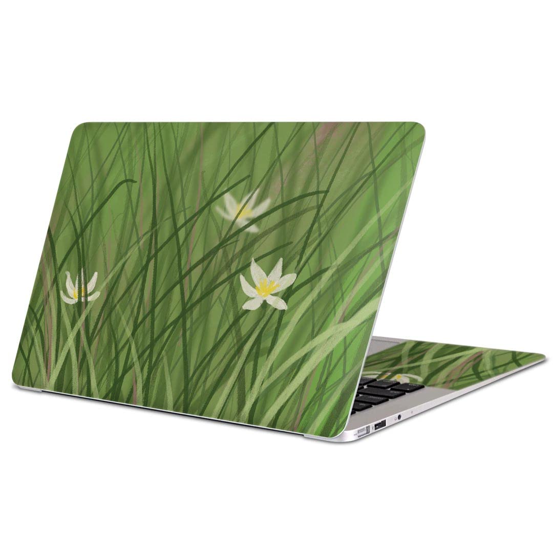 Amazon Macbook Pro 13インチ 用スキンシール 22 19 18 17 16 モデル対応 M1 M2も対応 338 2 251 Igsticker マックブック プロ 13inch 用シール フィルム ステッカー アクセサリー 保護 花 イラスト 緑 Igsticker 家電 カメラ