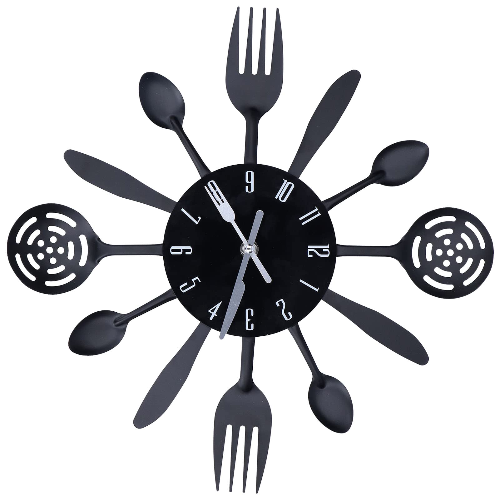 Kitchen Cutlery Wall Clock, Convenient Read Time Wall Hanging Clock for Kitchen for Living Room for Bedroom