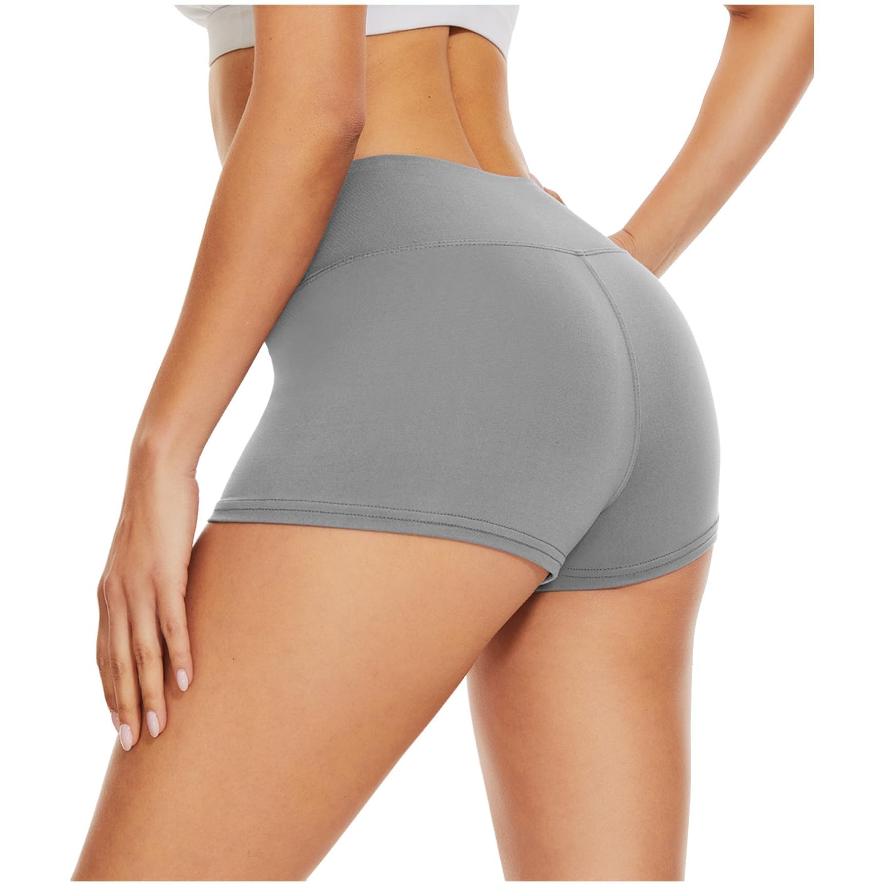 DDOBB Radlerhose Damen Kurz Shorts Unter Kleid High Waist Sportshorts Bauchweg Unterhosen Hotpants Blickdichte Sporthose Boxershorts Gym Leggings
