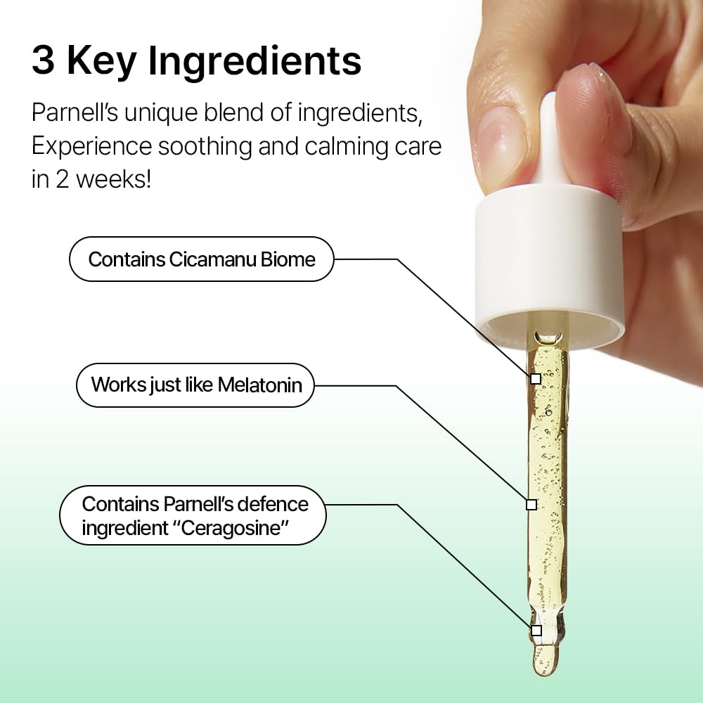 Parnell Cicamanu 92 Serum (1.01 Fl Oz) 30ml | Melatonin, Centella Asiatica | Ceramide for Overnight Recovery & Soothing Irritated Skin | Targets Hyperpigmentation & Deep Hydration | Korean Skin Care